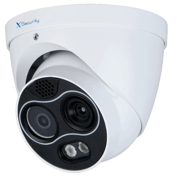 Cámara térmica Turret Dual IP X-Security - 256x192 VOx | Lente 2 mm | Sensibilidad ≤ 40mK - Sensor óptico 1/2.7” 4 Mpx | Lente 2 mm - WizSense