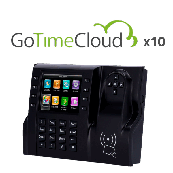 Control de presencia - Tarjetas EM/MF y PIN - 10.000 tarjetas | 50.000 registros - 3.5" TFT | TCP/IP