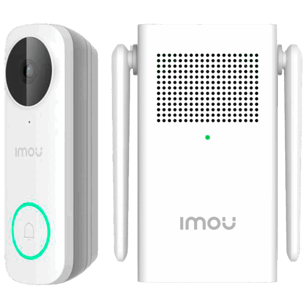 Doorbell WiFi Imou 5 Megapixel 3K - Alimentación AC / DC - Lente 2.0 mm / IR 5m - Detección de humanos por PIR - Audio Bidireccional / Chime - App Imou Life