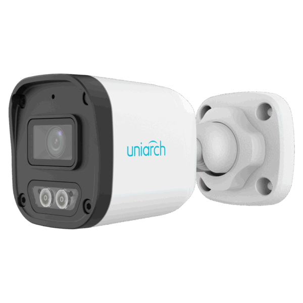 Cámara Bullet IP Uniview-Uniarch - 2 MP | Lente 2.8 mm  - IR 30 m | DWRD - Iluminación dual | Detección de cuerpo humano - PoE | IP67 - Micrófono integrado
