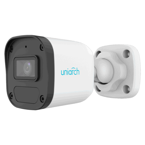 Cámara Bullet IP Uniview-Uniarch - 2 MP | Lente 2.8 mm  - IR 30 m | DWRD - Detección de cuerpo humano - PoE | IP67 - Micrófono integrado