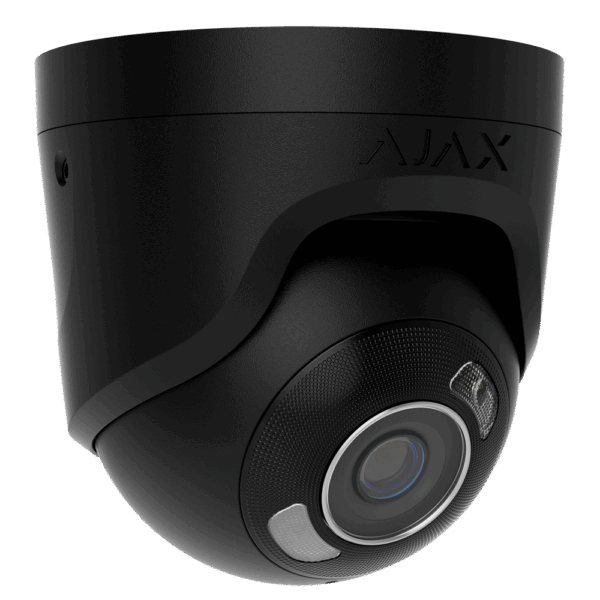 Cámara IP Turret 8 Megapixel Ajax - 1/2.7" Progressive Scan CMOS - Lente 4 mm | Ranura MicroSD hasta 256GB - IR 50m | Luz Blanca 50 m | PoE 802.3at - Con Inteligencia Artificial - Color negro