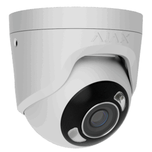 Cámara IP Turret 8 Megapixel Ajax - 1/2.7" Progressive Scan CMOS - Lente 2.8 mm | Ranura MicroSD hasta 256GB - IR 50m | Luz Blanca 50 m | PoE 802.3at - Con Inteligencia Artificial - Color blanco
