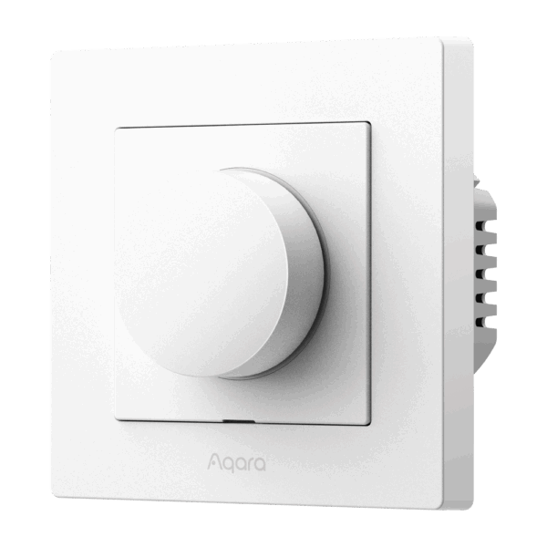 Aqara Dimmer Switch H2 EU White - Zigbee 3.0 / Thread (Border Router) - Requiere AQARA HUB - Con o Sin Neutro - Compatible con cajas de pared redonda - Soporta Apple Homekit