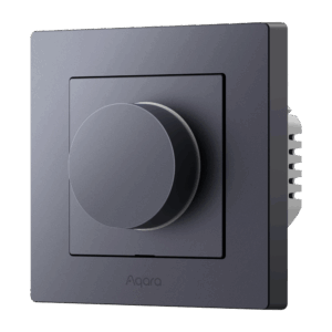 Aqara Dimmer Switch H2 EU Gris - Zigbee 3.0 / Thread (Border Router) - Requiere AQARA HUB - Con o Sin Neutro - Compatible con cajas de pared redonda - Soporta Apple Homekit
