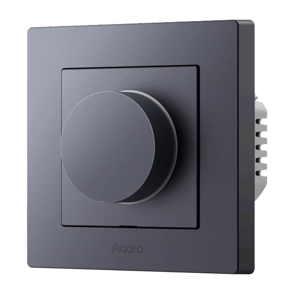 Aqara Dimmer Switch H2 EU Gris - Zigbee 3.0 / Thread (Border Router) - Requiere AQARA HUB - Con o Sin Neutro - Compatible con cajas de pared redonda - Soporta Apple Homekit