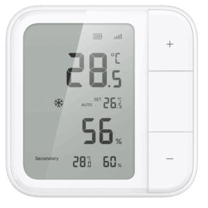 Aqara Sensor de Temperatura y Humedad W100 - Zigbee 3.0 / Thread  - Pantalla LCD - Requiere AQARA HUB / Border Router - Batería 2 años de duración - Soporta Apple Homekit