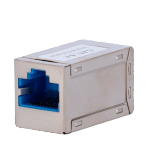 Conector - Empalme para cables UTP CAT 6A - Conector entrada RJ45 - Conector salida RJ45 - Compatible UTP categoría 6A y anteriores - Bajas pérdidas