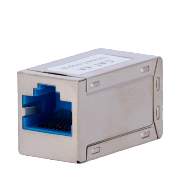 Conector - Empalme para cables UTP CAT 6A - Conector entrada RJ45 - Conector salida RJ45 - Compatible UTP categoría 6A y anteriores - Bajas pérdidas