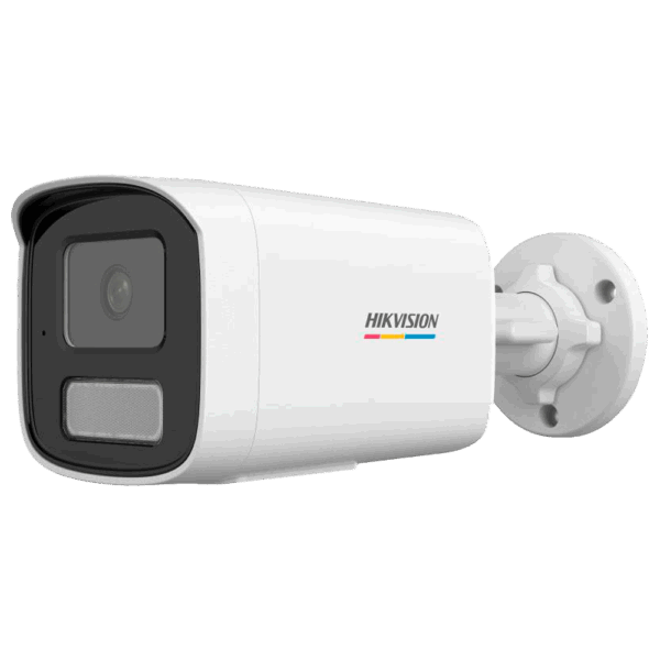 Hikvision cámara IP Bullet gama VALUE ColorVu3.0 - Resolución 4 MPx | PoE IEEE802.3af - ColorVu3.0: imagen a color HikAI-ISP F1.0 1/1.8" - 4 mm | Micrófono | Luz híbrida hasta 50m - Detección de movimiento 3.0 -  IP67 | Slot tarjeta microSD hasta 512GB
