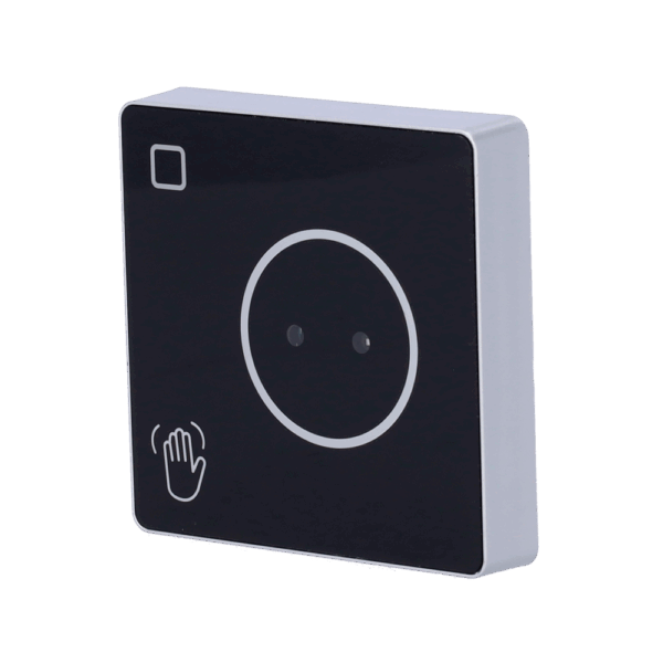 Botón de salida sin contacto Bluetooth - Sensor infrarrojo con LED indicador - Testado 1.000.000 usos | APP Tuya Smart - NO/NC/COM | Superficie - Medidas 86 (Al) x 86 (An) x 16 (Fo) mm - Fabricado en plástico