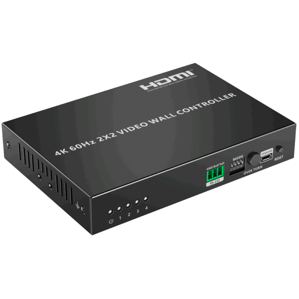 Electronica Videowall HDMI - Videowall 2x2 - Permite 1:4 - Resolución 4K