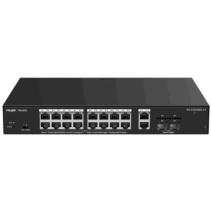 Reyee Switch PoE Cloud Gestionable - 16 PoE 802.3af/at + 2 SFP + 2 uplink RJ45 - 26 RJ45 10/100/1000Mbps + 2 SFP 10/100/1000 - 30W por puerto 802.3af/at / Máximo 130W - VLAN/Port Isolation/Loop Detection - Port Speed Limit