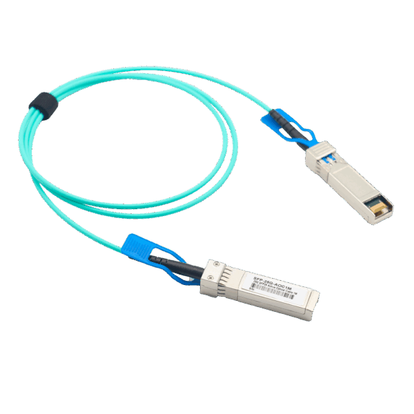 Cable de conexión directa SFP28 - Velocidad 25Gbps - Modulos SFP28 en ambos extremos - Ideal para Stacking entre Switches - 1 Metros de Longitud - Cable Óptico