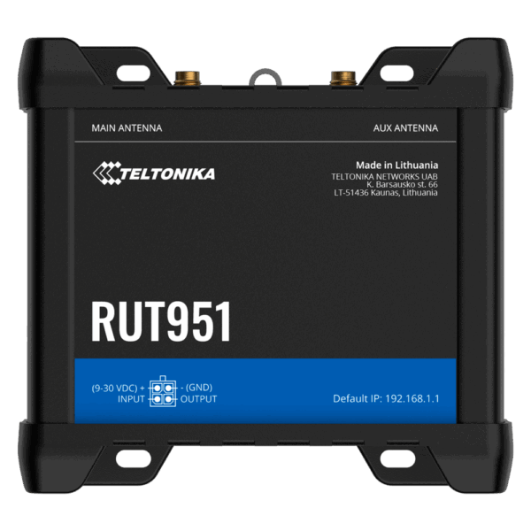 Teltonika Router 4G Industrial - 4 puertos Ethernet RJ45 Fast Ethernet - 4 puertos PoE 802.3af/at Máximo 90W - Dual SIM 4G (LTE) Cat 4 hasta 150Mbps +Esim - 1x Entrada + 1x Salidas Digitales - Wi-Fi 802.11b/g/n 2.4GHz