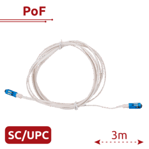 V-SOL - Cable PoF - Permite inyectar datos y alimentación por fibra - Conector SC UPC simplex - Longitud 3m