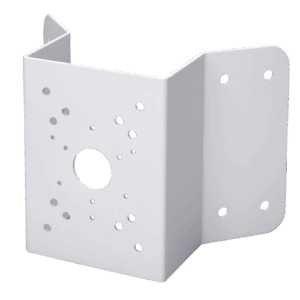 Soporte para esquina - Ángulo de apertura 90º - Apto para uso en exterior - Acero electrogalvanizado - Color blanco | 170 (Al) x 243 (An) x 138 (Fo) mm - Pasador de cables