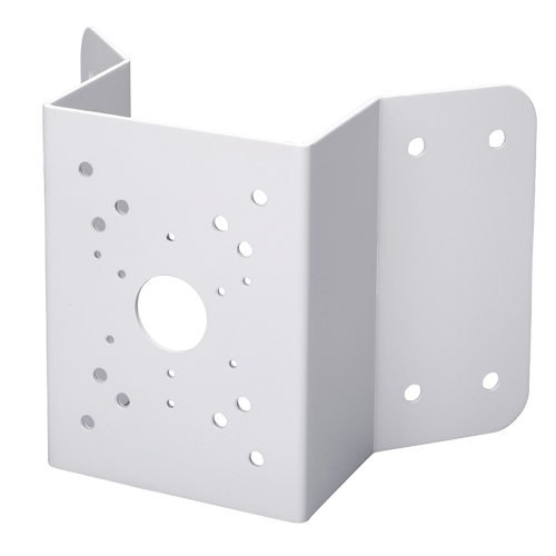 Soporte para esquina - Ángulo de apertura 90º - Apto para uso en exterior - Acero electrogalvanizado - Color blanco | 170 (Al) x 243 (An) x 138 (Fo) mm - Pasador de cables