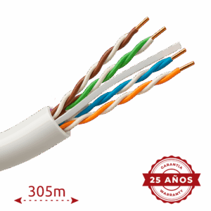 SAFIRE Cable UTP rígido UTP6-300-BC-OUTDOOR-WHITE