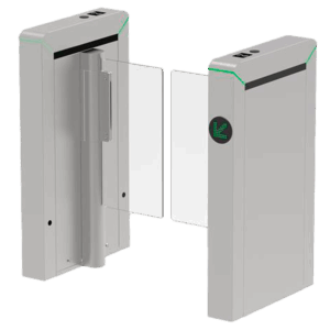 Torno de acceso bidireccional - Portillo compacto con barrera acrílica plegable - Tiempos