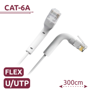 SAFIRE Cable UTP flexibleEthernetConectores UTP6A-FLEX-3W