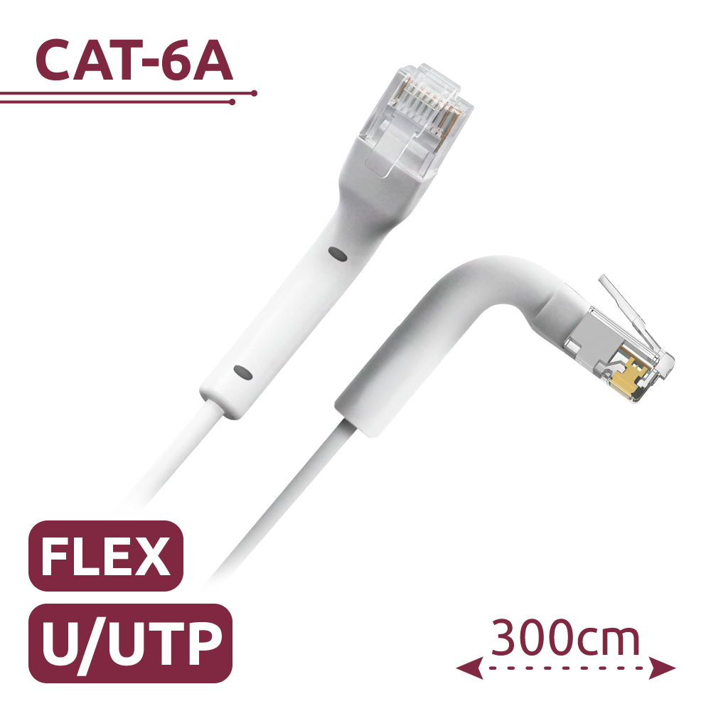 SAFIRE Cable UTP flexibleEthernetConectores UTP6A-FLEX-3W