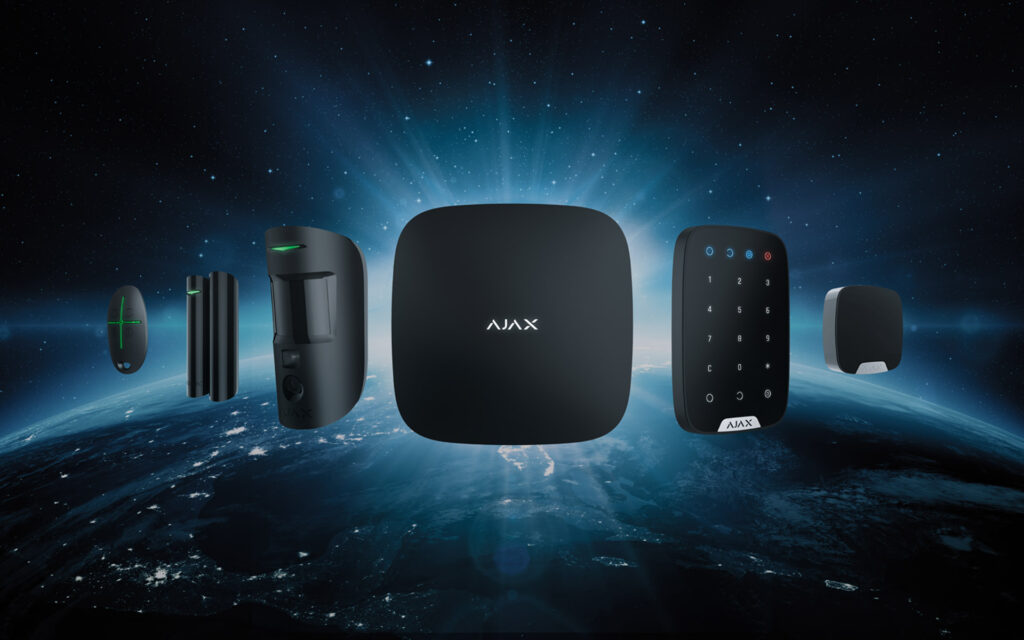 Sistema de alarma sin cuotas Ajax con sensores y central de seguridad profesional
