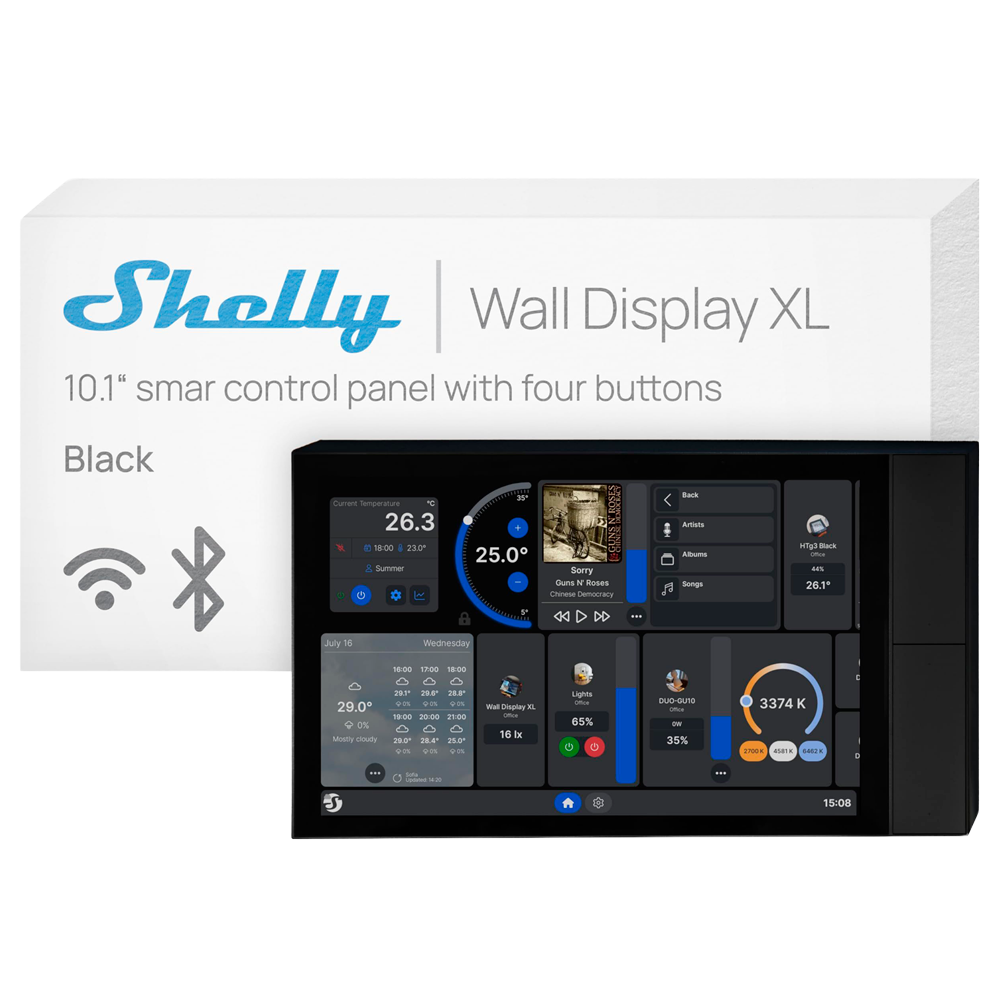 SHELLY sensor SH-WALL-DISPLAY-XL-B Dual
