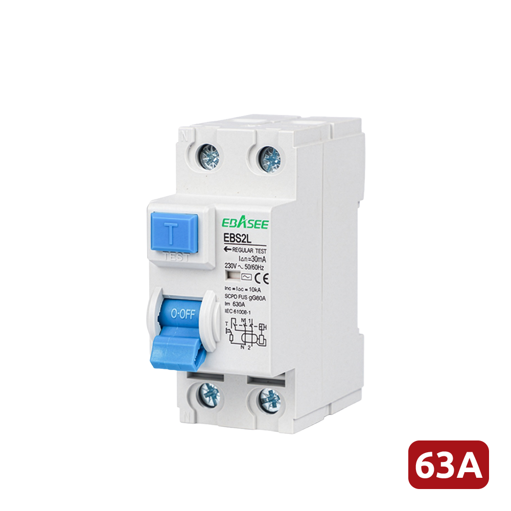Cctv & Alarmas Interruptor diferencialCorriente nominal EBS2L-63A-2P
