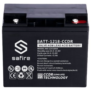SAFIRE Batería recargableTecnología plomo BATT-1218-CCDR