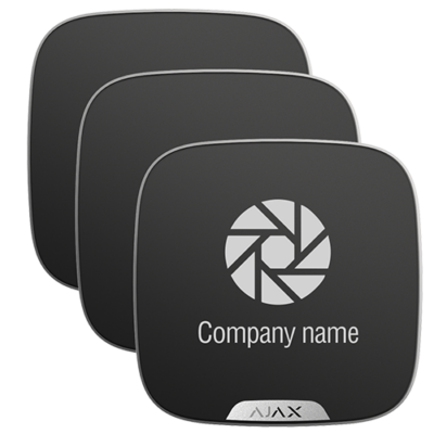 Ajax Cubiertas personalizables para sirena exterior color negro 10XAJ-BRANDPLATES-B
