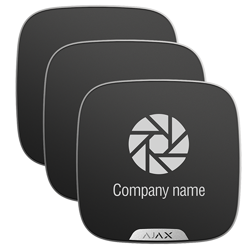 Ajax Cubiertas personalizables para sirena exterior color negro 10XAJ-BRANDPLATES-B