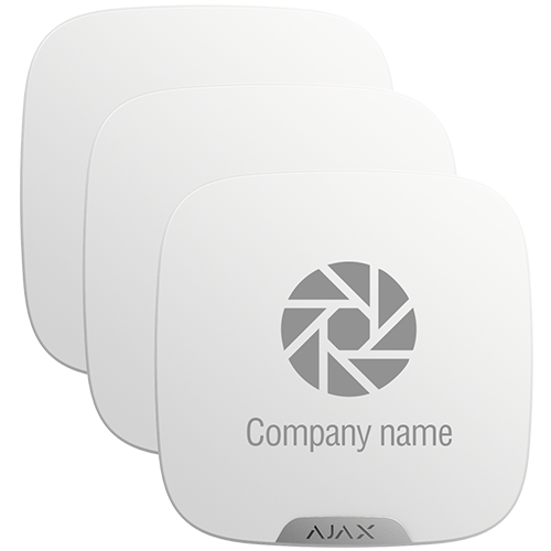 Ajax Cubiertas personalizables para sirena exterior color blanco 10XAJ-BRANDPLATES-W