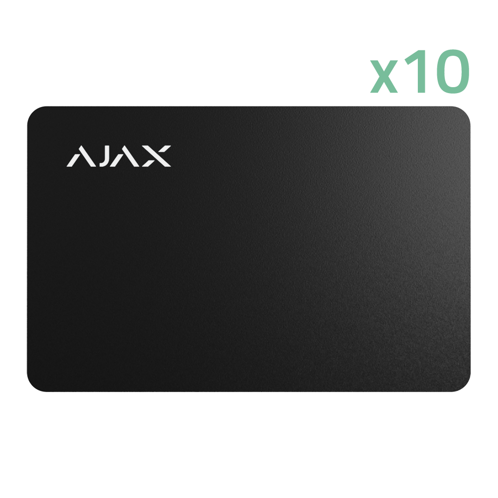 Ajax Tarjeta de acceso sin contacto color negro 10XAJ-PASS-B