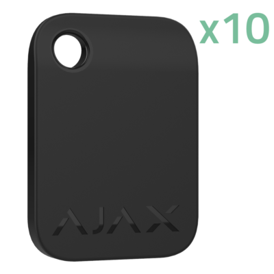 Ajax Llaveros de acceso sin contacto color negro 10XAJ-TAG-B