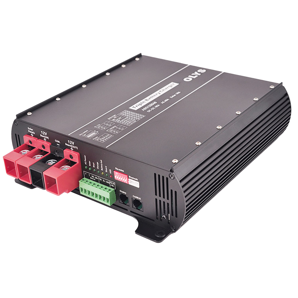 CCTV & Alarmas Cargador de batería 3 en 1 AC, DC y Solar MPPT ABS-123020