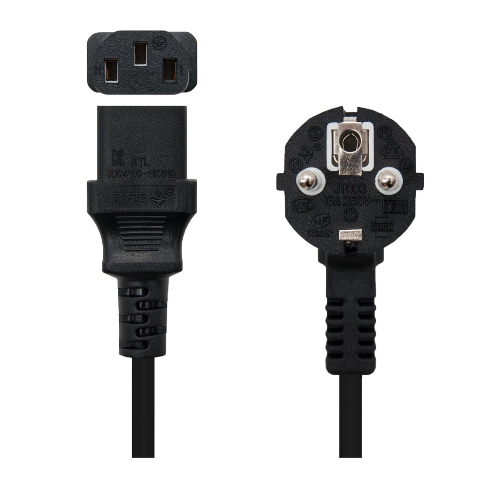 CCTV & Alarmas Cable de alimentación Conector CEE7 macho AC-EU-C13