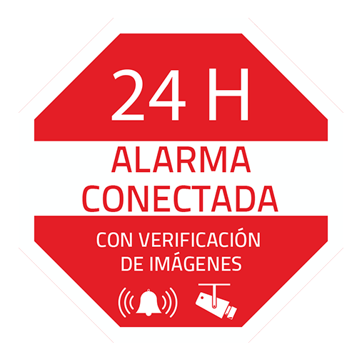CCTV & Alarmas Pegatina de plástico Serigrafía Alarma conectada AC-PEGATINA-ES