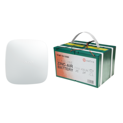 Ajax Kit de alarma autónomo Hub 2 de 6V y batería larga duración color blanco AJ-BATTERYKIT-12M
