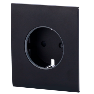 Ajax Tapa central para enchufe básico tipo F color negro AJ-CENTERCOVER-B