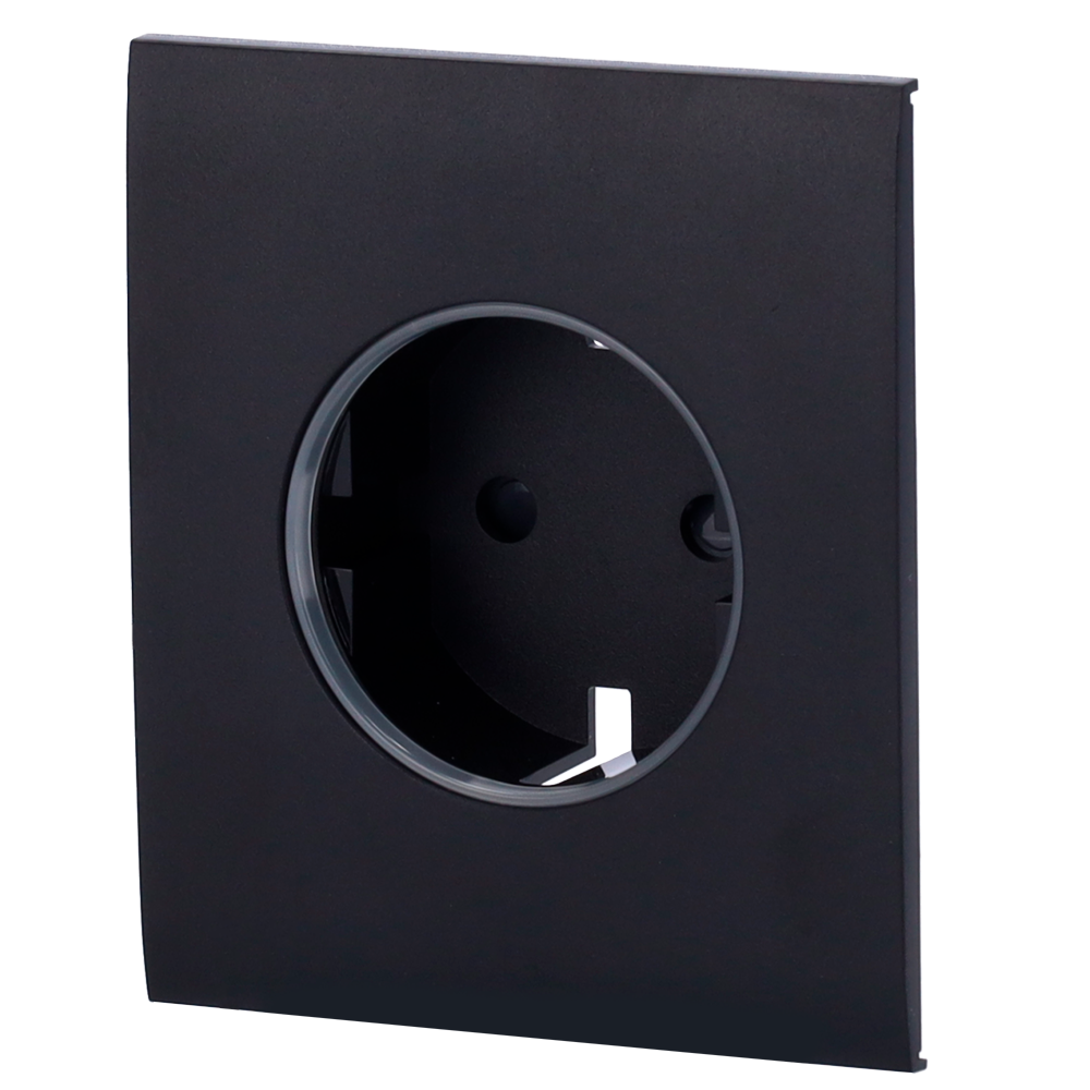 Ajax Tapa central para enchufe básico tipo F color negro AJ-CENTERCOVER-B