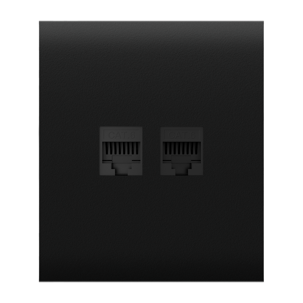 Ajax Tapa central para enchufe Ethernet color negro AJ-CENTERCOVER-LAN-B