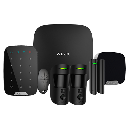 Ajax Kit de alarma profesional Certificado Grado 2 color negro AJ-HUB2KIT-DP-PRO-B