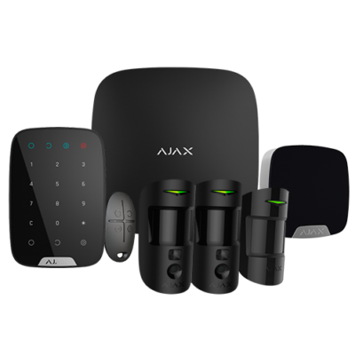 Ajax Kit de alarma profesional Certificado Grado 2 color negro AJ-HUB2KIT-MP-PHOD-B