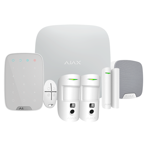 Ajax Kit de alarma profesional Certificado Grado 2 color blanco AJ-HUB2KIT4G-DP-PRO-W