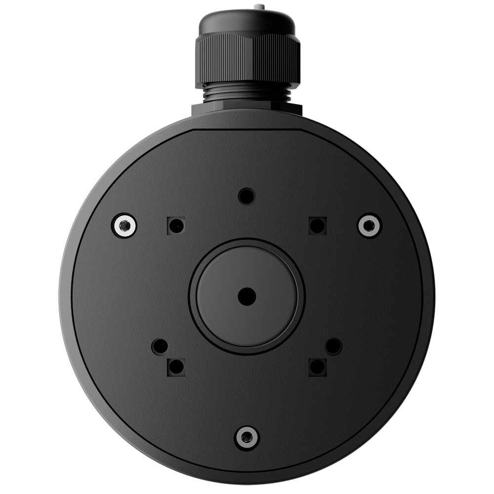 Ajax Caja de conexiones Para cámaras Bullet, Domo y Turret Ajax color negro AJ-JUNCTIONBOX-B