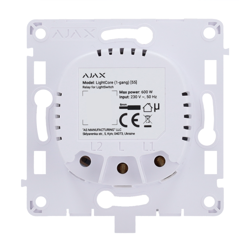 Ajax Relé para interruptor de luz inteligente simple AJ-LIGHTCORE-1G