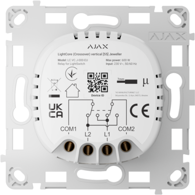 Ajax Relé para interruptor de luz de cruce vertical AJ-LIGHTCORE-CROSS-VERT