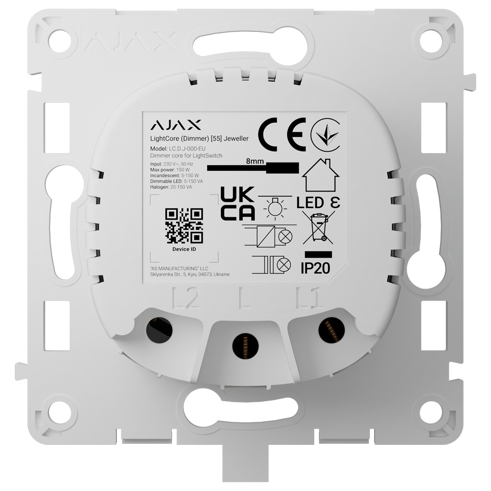 Ajax Relé interruptor de luz inteligente regulable AJ-LIGHTCORE-DIMMER