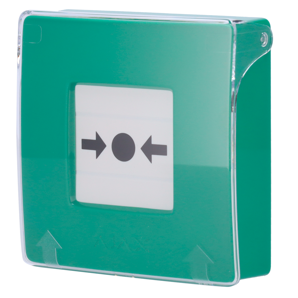 Ajax Botón manual de alarma de incendio verde color verde AJ-MANUALCALLPOINT-GREEN